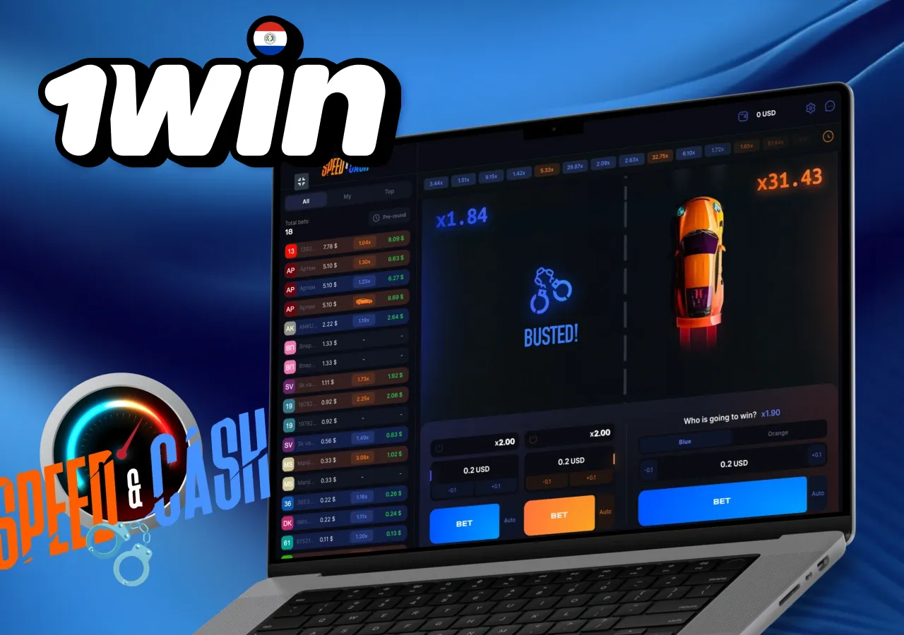 Juego de velocidad Speed n Cash en la plataforma 1Win